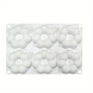 TEMU 실리콘 꽃 도넛 몰드, 비누 만들기 및 베이킹용 6구멍 DIY 도구