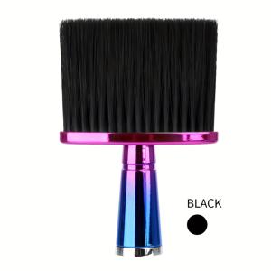 TEMU INGRID Salon Neck Duster Brush, 전기 도금 손잡이, 부드러운 나일론 브러 bristles, 편안한 그립, 미용사 이발소 필수, 헤어 청소 도구