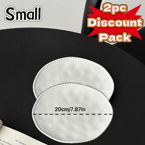 TEMU 2pcs 창의적인 화이트 스테이크 플레이트, 비즈 세라믹, 레스토랑 일일 사용, 가정용 아침 식사 플레이트, 특별한 고급, 케이크 플레이트, 고급 플랫 플레이트