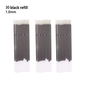 TEMU 30개 1.0mm 굵은 젤 펜 리필, 빠른 건조 중간 굵기, 검정 및 파란색 잉크, 플라스틱 볼펜 , 학교 및 사무실용 교체 가능한 문구