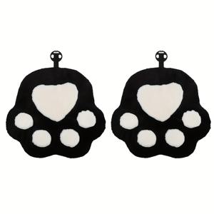 TEMU 고양이 발 모양 쿠션 두 팩, 자동차용 플러시 시트 커버 귀여운 고양이 발 쿠션 패셔너블하고 고급스러운 인테리어 장식
