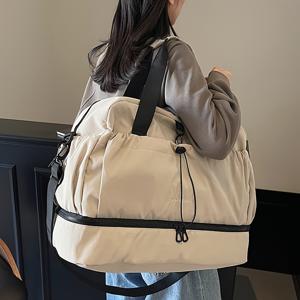 TEMU 여행 가방, 하나의 큰 통근 여행 가방, 공간이 넓은 토트백, 짧은 길고 긴 여행에 적합, 휴가 가방 어깨 가방|토트백