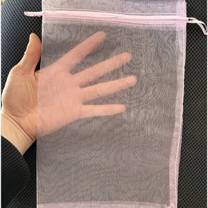 TEMU 할로윈 크리스마스 이스터 발렌타인데이 파티 선물용 핑크 오간자 드로스트링 대형 투명 선물 가방 100개 세트, 장식용 선물 봉투