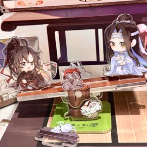 TEMU 악마 수련의 그랜드 마스터 시소 시리즈 아크릴 스탠드 - 치비 스타일 캐릭터 3개 포함, 내구성 있는 실내외 사용 가능, 전기 불필요, 애니메이션 팬을 위한 완벽한 휴일/생일 선물, 생동감 넘치는 캐릭터 디자인 | 전력 필요 없음, 애니메이션 액세서리