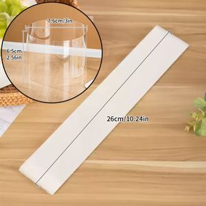 TEMU 99개 3인치 투명 플라스틱 케이크 장식 링 - 라운드 케이크, , 무스 및 DIY 베이킹용 접착 재사용 가능 가장자리 보호대 - 할로윈, 크리스마스, 이스터, 추수감사절 파티 용품 | 유연한 케이크 커버 | 식품 안전 소재