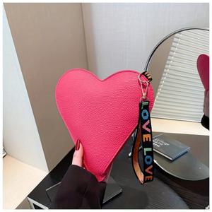 TEMU 여성을 위한 7색 하트 모양 미니 클러치 백 탈착식 손목 스트랩 및 지퍼 잠금 - 립스틱 동전 지갑, 대학, 여행, 출퇴근, 결혼식, 어머니날 & 생일 선물에 완벽한 다용도 패션 액세서리 | 화려한 소품