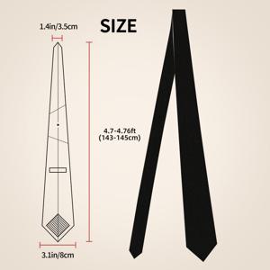 TEMU 1개 남성용 정장 넥타이 - 디자인의 슬림 프로페셔널 타이, 웨딩·비즈니스·면접용 우아한 블랙, 내구성 강화 & 쉬운 관리, 세련된 질감 비즈니스 액세서리 선물