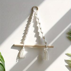 TEMU 1pc 화장지 홀더 Macrame 벽 교수형 화장지 홀더 스탠드 Boho 욕실 장식 나무 로프 수건 조직 스토리지 홀더 욕실 주방 침실