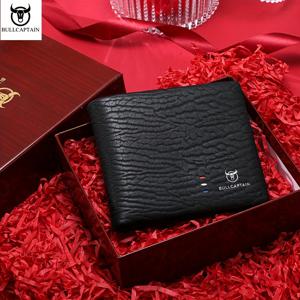 TEMU BULLCAPTAIN 남성용 정품 가죽 지갑 - 대용량, 다용도 카드 홀더, 악어 무늬 디테일이 있는 패셔너블 캐주얼 디자인, 남자친구나 아버지에게 완벽한 선물|카드지갑|지갑|가죽가방