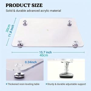 TEMU 조절 가능한 에폭시 레진 플랫폼, 16x12 인치, 각도 및 높이 조절 가능, 워터 트레이, 공예용, 젤 드롭핑, 페인팅, 3D 프린팅, 할로윈, 크리스마스, 새해, 라마단, 휴일 선물, 집들이 선물, 부활절 & 어머니날 장식, 주얼리 캐스팅 도구