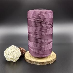 TEMU 250g 폴리에스테르 실 3mm 두께 - 광택이 나는 마크라메 코드, 크로셰, 뜨개질, 모자, 가방 및 쿠션용 - 혼합 색상 섬유 팩