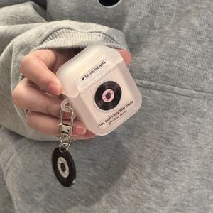 TEMU Airpods 1/2/3 세대, Airpods Pro, Airpods Pro2 이어폰 보호 커버, 녹음 패턴 Airpods 보호 커버 및 배송 매달린 링에 적합합니다.