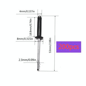 TEMU 200개 및 100개 4mm 직경 반검정 순수 알루미늄 블라인드 리벳, 삼각 리벳, 삼중 폭발 알루미늄 인기 리벳, 크기 사양 4x8x18.8mm