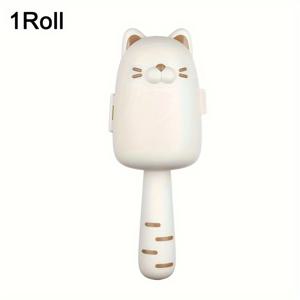 TEMU 귀여운 고양이 모양 린트 롤러 - 옷과 소파용 애완동물 털 제거기, 천에 부드럽게 작용, 배터리 필요 없음