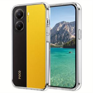 TEMU 포코 X7 프로용 초박형 및 내충격성 케이스, Xiaomi Poco X7 프로와 호환되는 부드럽고 내마모성 폰 보호기, 높은 투명성을 자랑합니다.