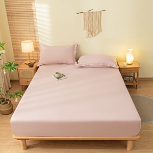 TEMU 1개 단색 폴리에스터 피트 시트 - 부드럽고 통기성 좋은 침대 커버, 11인치 깊은 포켓 핏, 쉬운 관리, 단색(갈색, 회색, 연한 파랑, 진파랑, 검정) - 침실이나 게스트룸에 적합