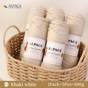 TEMU 5개 알파카 양모 공, 각 500g - 부드럽고 따뜻한 크림, 베이지, 핑크, 레드, 블랙, 오렌지, DIY 니트 및 크로셰 용품 스웨터, 모자, 스카프 및 더 많은 크래프팅 필수품 | 부드러운 텍스처 양모 | 부드러운 텍스처