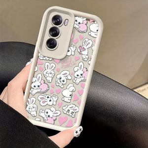 TEMU 갤럭시 S25 S24 S23 S22 S21 S20 FE 울트라 플러스 4G 5G용 만화 러브 버니 충격 방지 소프트 TPU 후면 케이스