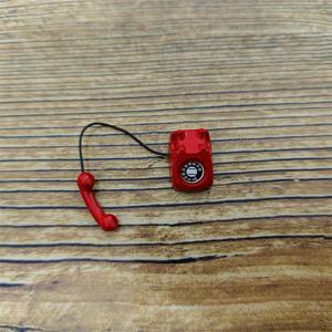 TEMU 인형의 집용 미니어처 레트로 회전식 전화기 모델 - 빈티지 블랙 & 레드 전화 소품, 수집가 및 DIY 미니 장면에 완벽함, 취미를 가진 사람들을 위한 매력적인 인형의 집 액세서리, 수집 가능한 미니어처 | 향수로운 장식 | 세밀한 장인 정신, 인형의 집 미니어처