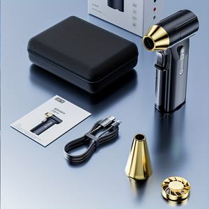 TEMU 휴대용 충전식 터보 팬 블로워, 조절 가능한 노즐 - 18650 USB-Powered 야외 먼지 및 눈 제거기, 가정, 캠핑 및 극한 기후 조건용 다기능, 휴대용 블로워, 세련된 디자인, 내구성|캠핑선풍기