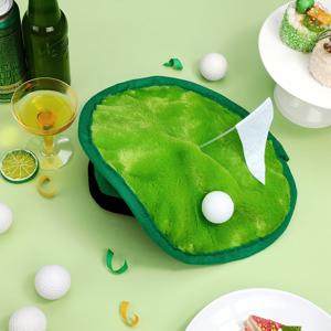 TEMU 화이트 플래그가 달린 그린 골프 베레모 1개 - 부활절, 어머니의 날, 독립 기념일 축하 파티용 재미있는 액세서리