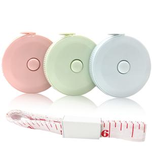 TEMU 3pcs 마카론 테이프 측정기 - 1.5m/60인치, 양면 사각형 및 원형, 스테인리스 스틸 블레이드, 양성 잠금, 파스텔 색상 (핑크, 블루, 민트 그린) - 바디 측정 및 수선에 완벽합니다.