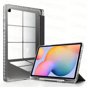 TEMU 삼성 갤럭시 탭 S6 라이트 10.4인치 S9 FE 10.9인치 S10 FE S10 플러스 S9 플러스 S9 FE 플러스 S7 플러스 S7 FE S8 플러스 12.4인치 스마트 투명 뒷면 태블릿 커버용 매트 아크릴 케이스|케이스|태블릿