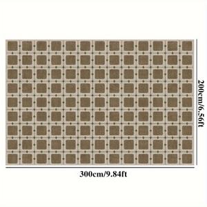TEMU IT 모조 캐시미어 1개 1000g/m² 두께 1cm 80x120cm/31.49x47.2인치, 거실 침실 베드사이드 매트 프렌치 빈티지 체크 무늬 휴일 생일 선물용 거실 침실 라운지 옷장 스터디에 적합|거실장