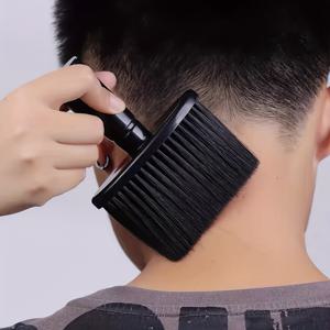 TEMU 1pc 부드러운 바버 넥 더스터 브러시 - 인간 중심된 손잡이, 내구성 있는 플라스틱, 목선과 귀에서 머리 자르기 및 청소에 이상적, 성인용, 머리 자르기 도구