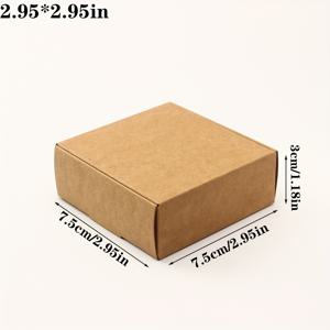 TEMU 50개 - 정사각형 크래프트 선물 상자 - 검은색, 흰색, 갈색 보석 및 비누 상자 결혼식, 생일, 졸업식, 크리스마스, 데이, 어머니의 날 - 다양한 크기에 사용 가능합니다.