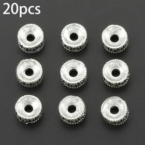 TEMU 20개 빈티지 합금 비즈 스페이서, 기하학적 패턴, 대형 구멍, 둥근 3D 조각 디자인, DIY 보석 만들기, 팔찌, 목걸이, 키체인 및 액세서리, 비즈로 보석 만들기, 보석 만들기 용품, 장식 비즈, 세밀한 비즈워크