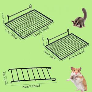 TEMU 3pcs/set 스테인레스 스틸 이중 햄스터 휴식 플랫폼, 계단이 있는 걸레, 햄스터 놀이 및 서있는 플랫폼, 다기능 햄스터 등반 프레임 및 피드 플랫폼, 작은 햄스터 케이지 플랫폼, 작은 애완 동물 게임 하우스, 스테인레스 스틸 재질의 여러 모델, 햄스터, 비행 쥐, 모든 작은 동물 및 새를 위한 햄스터 케이지에 적합합니다.
