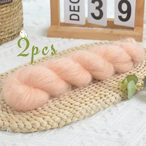 TEMU 2pcs 100g 실크 블렌드 양모 - 소프트, 따뜻, 다색으로 자수 및 크로셰에 적합, 가정 장식 및 공예에 완벽, 공예 양모| 부드러운 질감| 실크 마무리|뜨개실