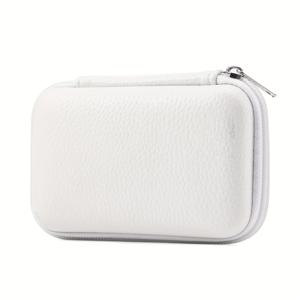 TEMU 미니 CCD 카메라 케이스 - 부드러운 쿠션 내부 & 지퍼 구획, 헤비듀티 ABS/보호 박스, 스크래치 방지 여행용 케이스 (손잡이 및 캐리 스트랩 포함) - DSLR, 미러리스, 포인트 앤 슈트 카메라용 - 사진작가를 위한 이상적인 선물 (남성 & 여성) - 컴팩트하고 휴대하기 쉬운 디자인, 스크래치 방지, 화이트/블루 색상 옵션