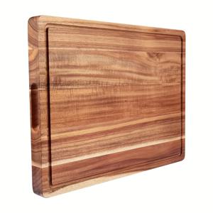 TEMU 1개 20x15인치 대형 나무 도마, 2.5cm 두께 고기 및 채소 절단판과 서빙 트레이 포함