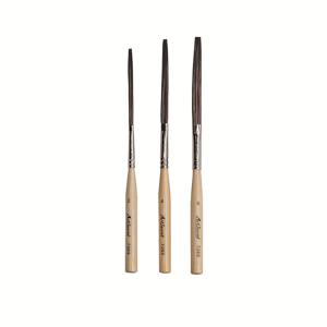 TEMU 아트시크 롱 헤어 라이너 페인트 브러쉬 세트, 소프트 OX 이어 아트 브러쉬 오일 워터컬러 페인팅용, 3pcs 울트라 롱 플랫 드로잉 라인어, 브라스 페룰 & 숏 우드 핸들 미술용 브러쉬, 핀스트라이핑 긴 선 그리기 완벽한 아이템