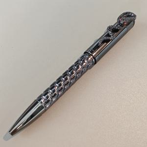 TEMU 1개 럭셔리 스네이크 클립 볼펜 - 실버 메탈 조각형 고급 펜, 멋진 필기구, 비즈니스 오피스 학교 선물용 문구류, 백 투 스쿨