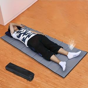 TEMU 1개 초광대형 캠핑 폼 매트 - 가볍고 접이식, 보관백 포함, 5인용 직사각형 야외/실내 수면 쿠션, 등산/피크닉/사무실 낮잠 | 내구성 강한 표면 & 플러시 디자인|캠핑매트