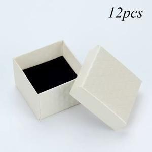 TEMU 12개 세트 5cm x 5cm x 3cm 보석 반지 선물 상자, 벨벳과 스펀지 안감 귀걸이 및 펜던트 보관함, 목걸이·팔찌 전시용 카드보드 박스, 웨딩 선물