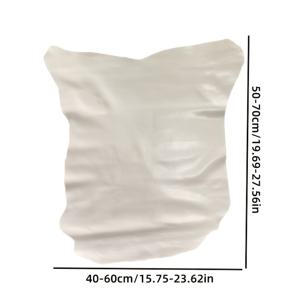 TEMU 0.8-1.2mm 두께의 부드럽고 약간의 탄성 있는 풀 그레인 흰색 양피부 단품. 공예, 의류, 가방, 여행 가방, 휴일 장식품 및 액세서리 재료로 적합 | 오래 지속되는 가죽 재료 | Materi