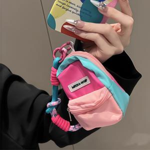 TEMU 핑크 루즈 체인지 헤드폰 백, 방수 컬러풀 매달림 로프 손목 밴드 포함 - 모든 휴대폰용 내구성 나일론 폰 케이스, 안전한 부착 클립 포함, 야외 활동에 이상적, 폰 홀더, 튼튼한 디자인, 폰 스트랩, 폰 가방