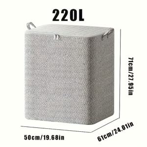 TEMU 220L/110L 초대형 헤비듀티 논웨븐 보관함 플립탑 뚜껑 - 옷, 침구류 및 계절 장식용 내구성 있는 직사각형 정리함, 다목적 가정 및 여행용, 200개 이상 국가 & 80개 이상 언어, 침대 밑 수납, 의류 보관, 스타일리시한 수납, 재사용 가능한 컨테이너