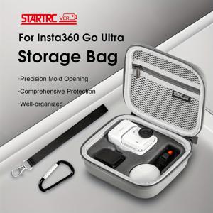 TEMU 인스타360 Go Ultra 보관 가방, 지퍼 구획 및 정리 포켓 - Insta360 Go/Go Ultra 액션 카메라 호환, 스트랩, 랜야드, 캐러비너 클립 포함 보호 케이스 - 여행용 블로깅 백팩 또는 포켓 사이즈 보관 - 아이폰/기기 호환 - DSLR, 미러리스 카메라에 이상적 - 스크래치 및 먼지 방지 디자인