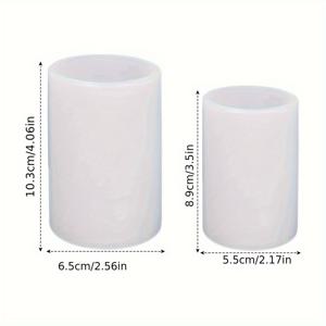 TEMU 2개 실리콘 캔들 몰드 세트, 원형 및 낮은 높이 실리콘 몰드, DIY 실리콘 주조 몰드, 캔들 만들기용, 수제 비누, 캔들, 공예 장식, 원통형 레진 주조 몰드