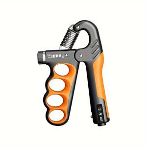 TEMU 1pc GripMaster 조절식 그립 강도 트레이너, 11-220 Lbs 저항, 근육 형성 및 손 회복을 위한 미끄럼 방지 카운팅 핸드 그립퍼, 수동 전원 없음 작업 가능합니다.