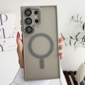 TEMU 삼성 갤럭시 S24 울트라/S23 플러스/S22/S21 울트라 플러스용 럭셔리 매트 하드 마그네틱 케이스, 분리형 카메라 보호, 빠른 마그네틱 연결, 이상적인 선물