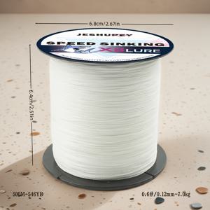 TEMU JESHUPEY 8-Braid PE 낚시줄 0.6-7.0lb - 높은 투명성 블랙, 블루 & 화이트 라벨, 강력하고 내구성이 뛰어난, 염수, 신수, 및 기트 낚시용 - 진정한 낚시인에게 이상적인, 낚시용 줄, 기트 낚시용 장비, 전문적인 외관, 고품질 장비
