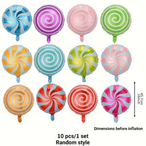 TEMU 생일 파티 장식용 혼합 색상 캔디 호일 풍선 10개 세트, 샤워, 결혼식 용품 장식, 할로윈 장식, 크리스마스 장식