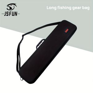 TEMU JSFUN 지퍼 잠금식 헤비 듀티 낚싯대 케이스 - 휴대용 낚싯대 및 릴 보관 가방, 휴대용 스트랩이 있는 컴팩트 낚시 장비 정리함 (담수/해수 겸용), 전문 낚시꾼 및 초보자에게 적합 - 내구성 좋은 낚싯대 보호대|방수가방