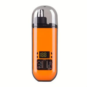 TEMU LCD 디스플레이가 있는 남성용 전기 코털 트리머 - USB 충전식 스테인리스 스틸 무소음 디자인, 눈썹, 얼굴 털 제거용 귀 & 코털 제거기, 밝은 베이지색에 손상 없음, 휴대용 및 사용하기 쉬움, 세련된 메탈릭 마감, 내구성 있는 구조